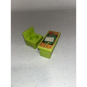 Vintage 1980s Fisher-Price Little People Green Teacher's Desk Chair